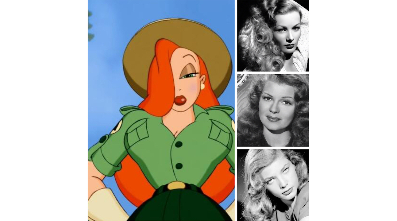 Jessica Rabbit Veronica Lake Rita Hayworth Lauren Bacall personaggi dei cartoni animati ispirati a persone reali Cinematographe.it