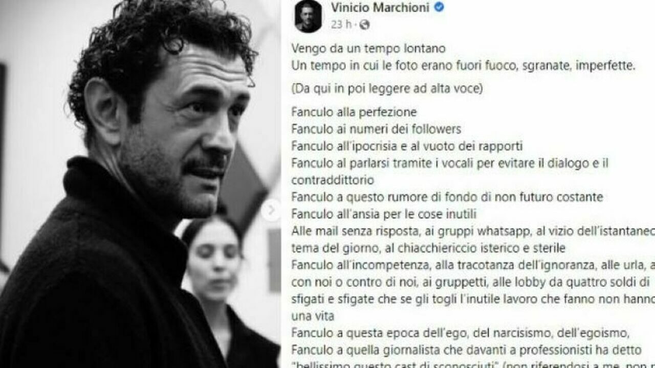 Vinicio Marchioni manda tutti a f….o scatenando la reazione dei fan