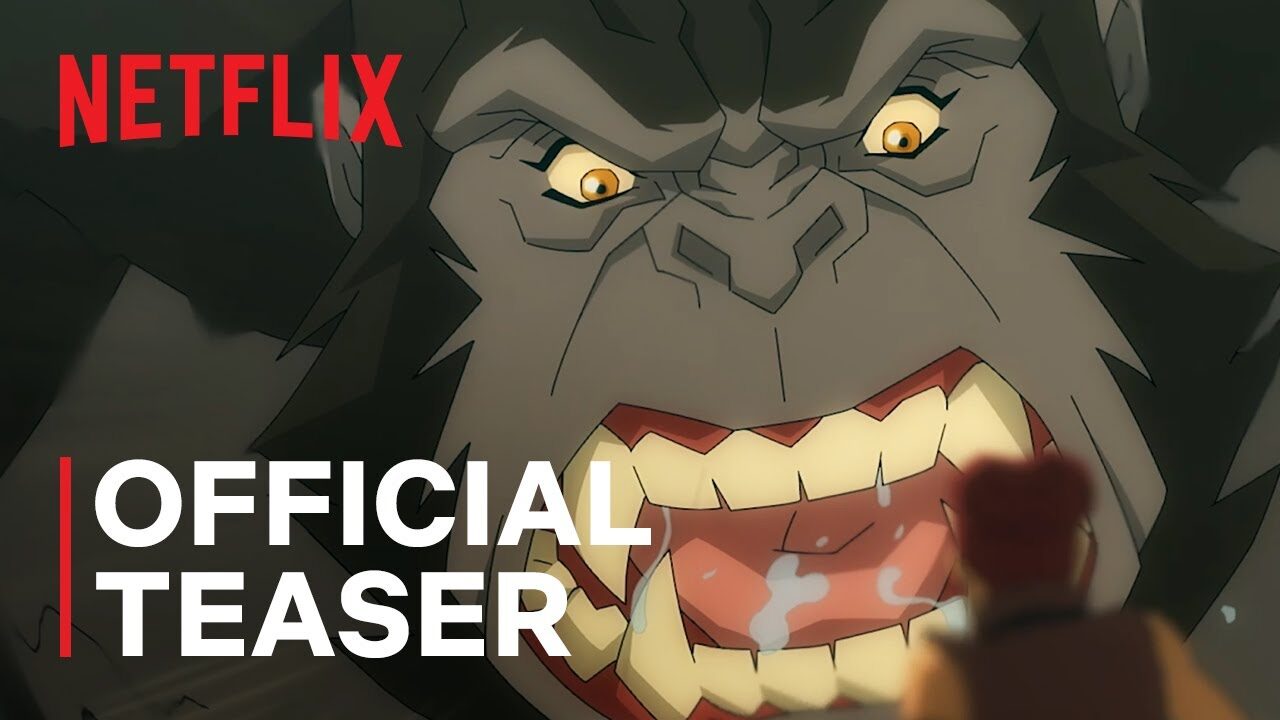 Skull Island: il teaser trailer della serie anime Netflix con King Kong