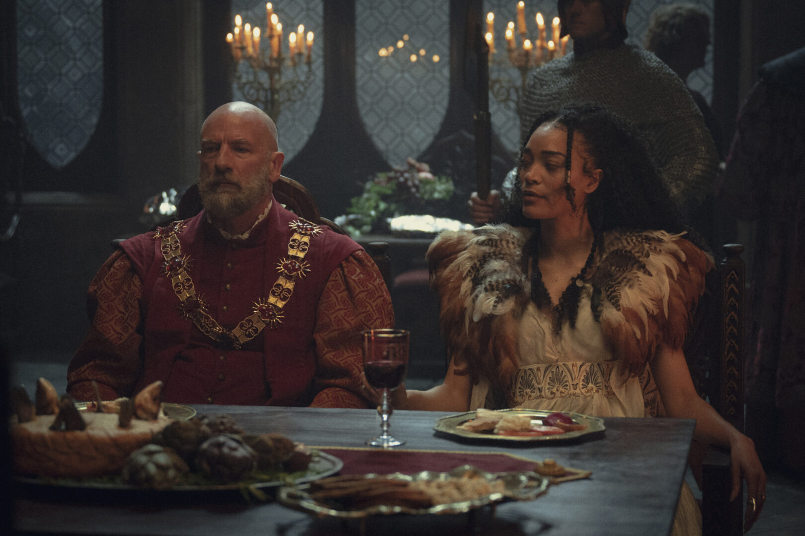 Graham McTavish e Cassie Clare nei panni di Djikstra e Philippa Eilhart in The Witcher 3; Cinematographe.it