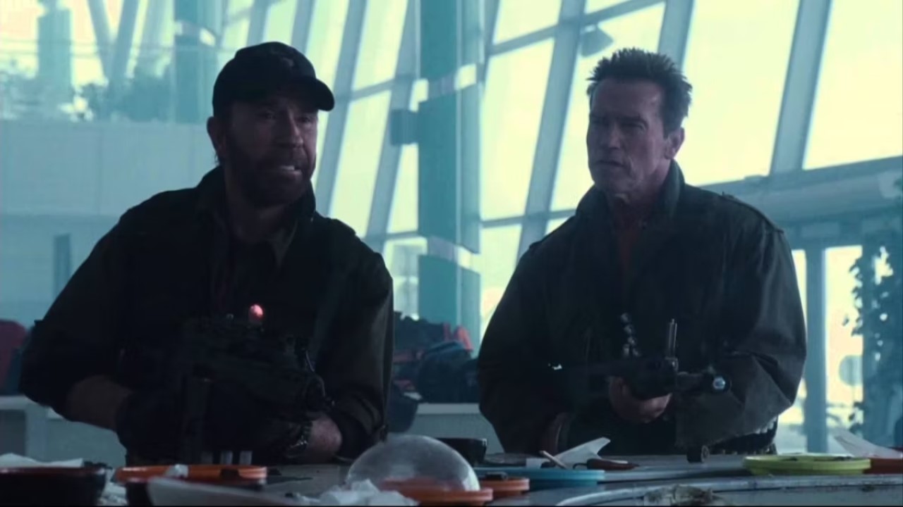 Arnold Schwarzenegger e Chuck Norris; I Mercenari 2