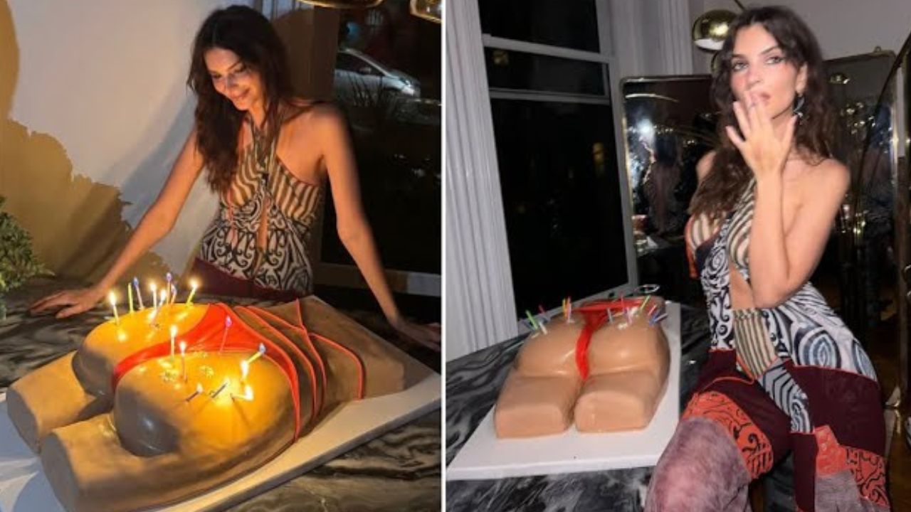 Emily Ratajkowski e la torta a forma di lato B: come il suo compleanno è diventato virale