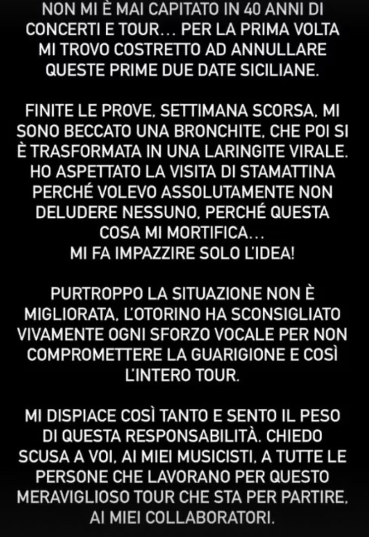 Problemi di salute costringono Francesco Renga a rinviare il tour - Cinematographe.it