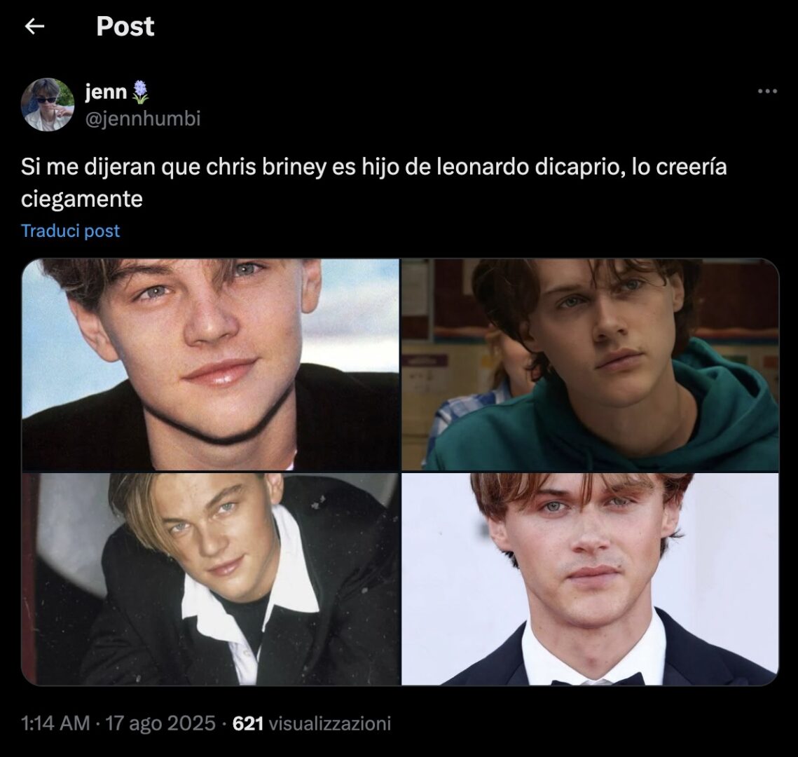 La somiglianza tra Christopher Briney e Leonardo DiCaprio - Cinematographe.it